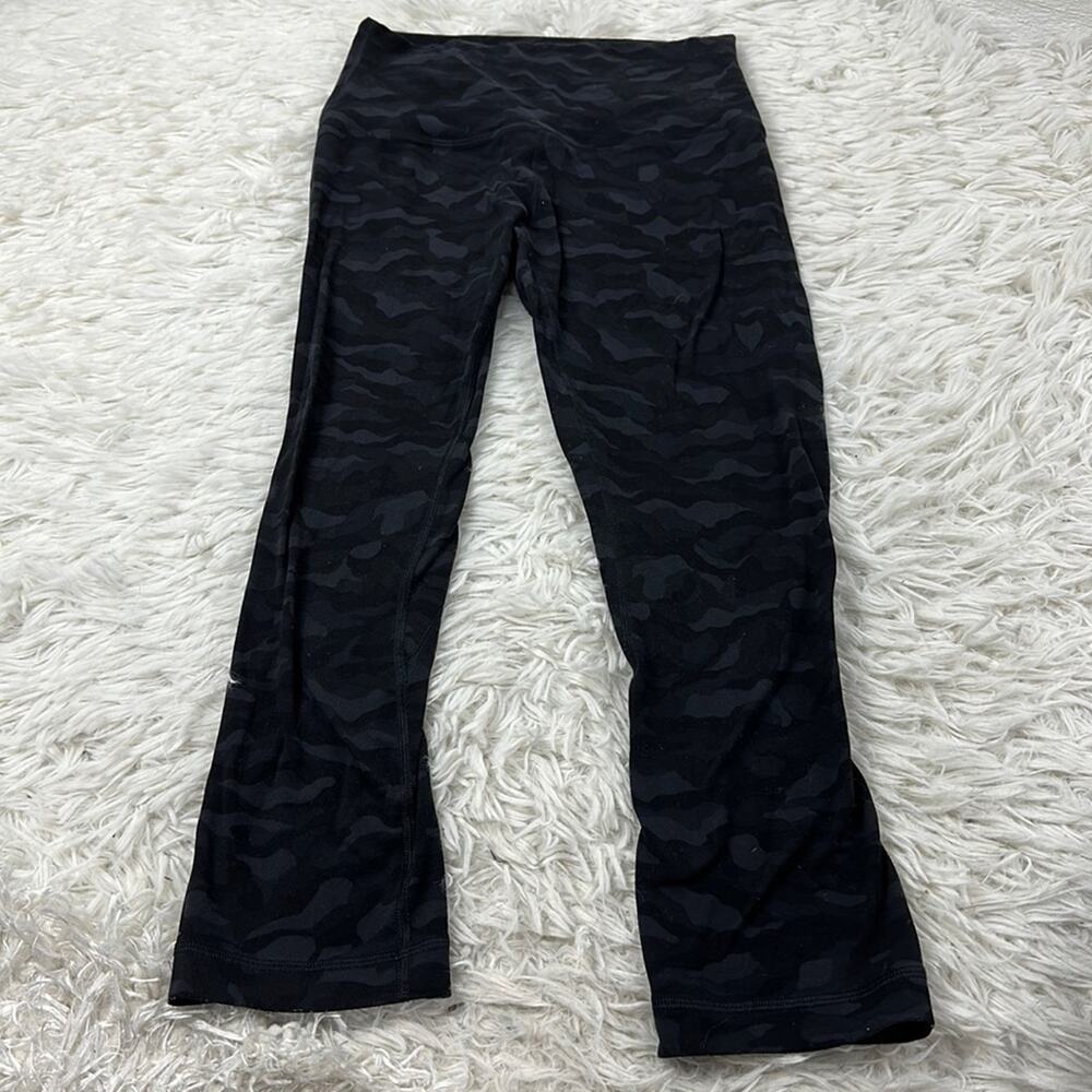 Lululemon Align Crop *21" Sequoia Camo Print Deep Coal Black